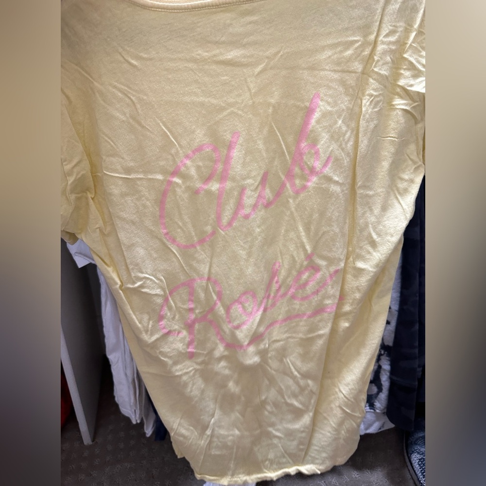 Amuse Society “Club Rosè” Graphic Crew Neck Tee